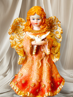 Anioł 25 Cm  Aniołek Brokat Figura