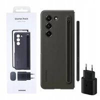 ZESTAW SAMSUNG GALAXY Z FOLD5 STARTER PACK SZARY ETUI + RYSIK + LADOWARKA