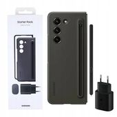 ZESTAW SAMSUNG GALAXY Z FOLD5 STARTER PACK SZARY ETUI + RYSIK + LADOWARKA