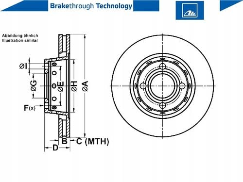 TARCZA HAM PRZOD 280X22 V ATE na Arena.pl