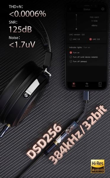 FiiO KA11 typ c silver FIIO MOBILNY DAC + WZMACNIACZ SŁUCHAWKOWY - zdjęcie 11