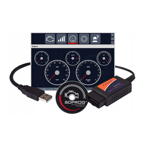 Program SDPROG Interfejs ELM327 OBD2 OBDII USB na Arena.pl
