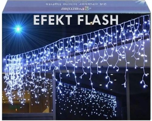 SOPLE 300 LED KURTYNA ŚWIETLNA ZEWNĘTRZNA BIAŁY ZIMNY FLASH 12M IP44 na Arena.pl