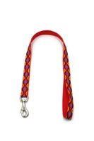 A-476 PEJCZ, KRÓTKA SMYCZ DLA PSA TAŚMA ROMB 25mm/80cm Kolor - Czerwony