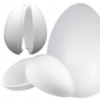 JAJKO STYROPIANOWE DUŻE 30CM DEKORACJE NA WIELKANOC OTWIERANE SKŁADANE JAJO