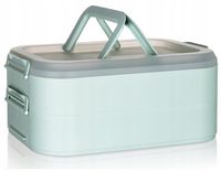 BANQUET DUŻY PODWÓJNY POJEMNIK NA CIASTO WYPIEKI KANAPKI MIĘTOWY PARTY BOX