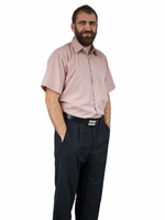 Elegancka koszula męska CZEKOLADOWA jasna 38/39 - S