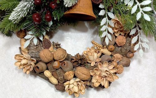 Świąteczny Wianek Z Dzwonkiem W Stylu Rustykalnym na Arena.pl