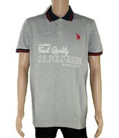 Męska koszulka polo U.S. Polo Assn. Finest Quality szara - rozmiar L