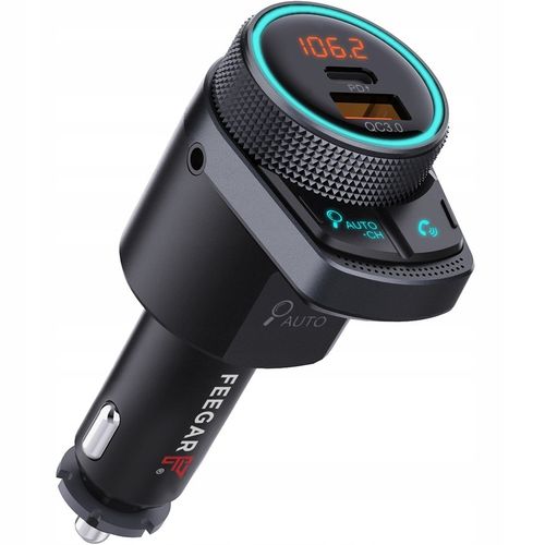 Transmiter FM Bluetooth Feegar AUX Szybka Ładowarka QC 3.0 38W AutoSearch na Arena.pl