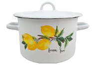 garnek emaliowany z pokrywką cytryna 4,5l / 20cm