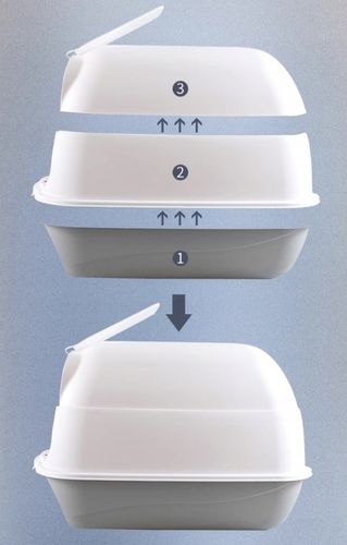 Kuweta dla kota z pochłaniaczem zamykana z łopatką Zestaw otwarta na Arena.pl