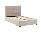 łóżko tapicerowane lt3-fx 120x200 velvet beżowe