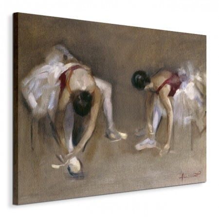 Baletnica Getting Ready - Obraz na płótnie 80x60 cm na Arena.pl