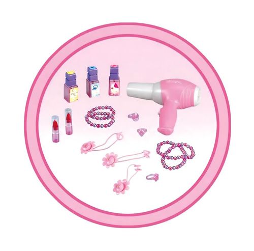 Toaletka dla dzieci dziewczynki duża różowa zestaw suszarka na Arena.pl