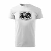 Koszulka z motocyklem na motor z silnikiem silnik Triumph Tiger 1200 męska biała REGULAR L