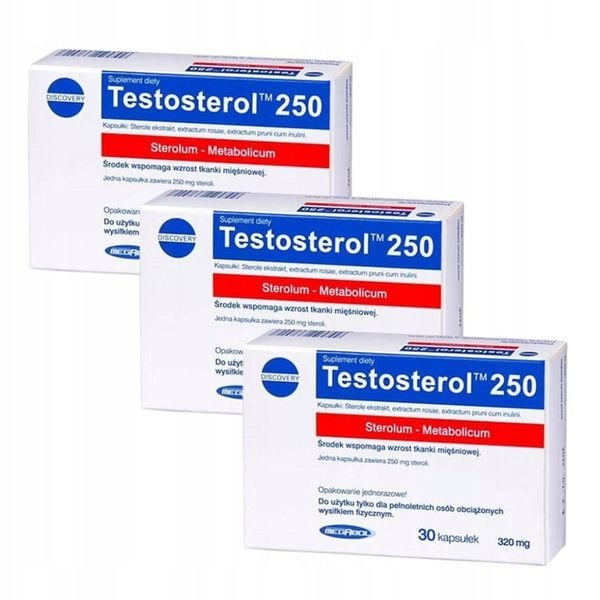 MEGABOL SILNY TESTOSTEROL 250 3x30 kaps 90 KAPSUŁEK TESTOSTERON WYDOLNOŚĆ zdjęcie 2