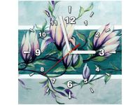 30X30CM ZEGAR SŁODYCZ MAGNOLII JASNEJ ZIELENI OBRAZ DREWNO
