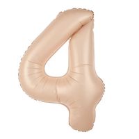 Balon foliowy cyfra 4 karmelowy, 100 cm
