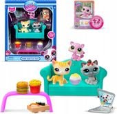 LITTLEST PET SHOP #166-168 ZESTAW PODWIECZOREK 3 figurek zwierzątek +akc