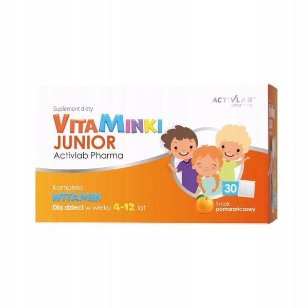 VitaMinki JUNIOR Activlab Pharma 30 saszetek POMARAŃCZA witaminy dla dzieci zdjęcie 1