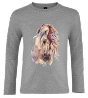 Bluzka t-shirt z długim rękawem Konie