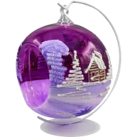 Bombka Lampion ze stojakiem: fioletowy Kościółek