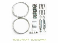 ŻAGIEL ROZSUWANY - ZESTAW MONTAŻOWY DO DREWNA Z 2 LINKAMI