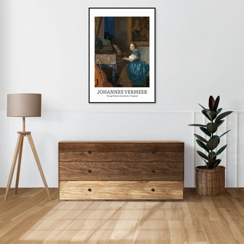 Plakat 20x30cm Design Seated at a Virginal, Vermeer Vintage do Salonu na Arena.pl