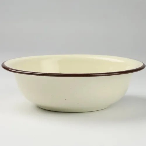 MISKA EMALIOWANA 18 CM NA ZUPĘ OWOCE WARZYWA EMALIA WZÓR KWIATY RETRO na Arena.pl