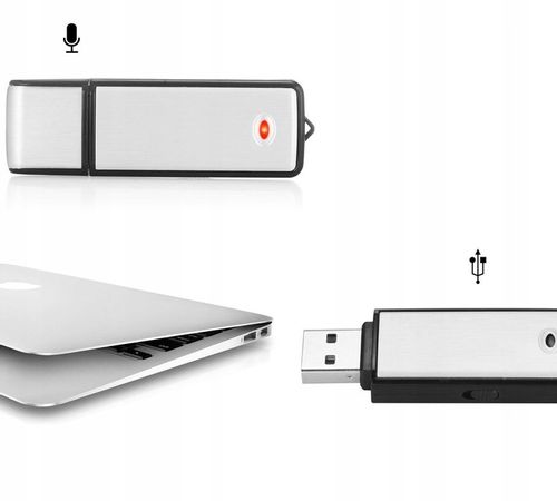 MINI DYKTAFON PENDRIVE PODSŁUCH SZPIEGOWSKI USB 8GB na Arena.pl