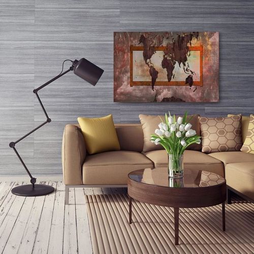 Obraz na płótnie - Canvas, Kompozycja mapa świata 5 80x60 na Arena.pl