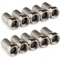 Zestaw 10x Złącze Wtyk F 6,8mm CONOTECH NS-511 Uszczelka Nakręcane