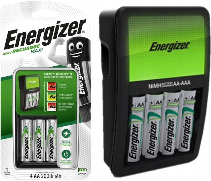 Ładowarka ENERGIZER Maxi Baterii AAA R3 AA R6 + 8x Akumulatorki AA 2000mAh zdjęcie 3