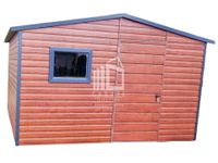 SCHOWEK - DOMEK OGRODOWY 5m x 3m - drzwi okno  jasny orzech ID430