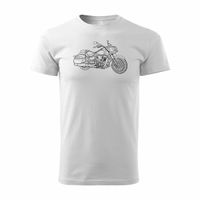 Koszulka motocyklowa z motocyklem Yamaha Stratoliner XV 1900 męska biała REGULAR XXL