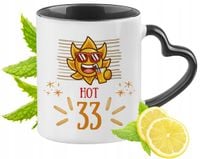 Na Urodziny 33 33Cie Kubek Czarny Z Uszkiem W Kształcie Serca Na Prezent