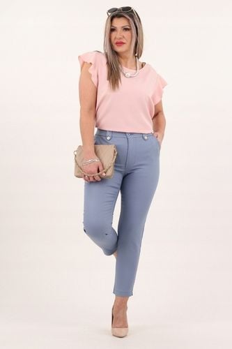 SPODNIE DAMSKIE CYGARETKI BAWEŁNIANE ELEGANCKIE NA GUMCE DUŻE ROZMIARY na Arena.pl