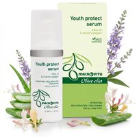 Macrovita Olive.elia Youth Protect Serum przeciwzmarszczkowe serum na twarz, szyję i dekolt z bio-oliwą i niepokalankiem pieprzowym 30ml