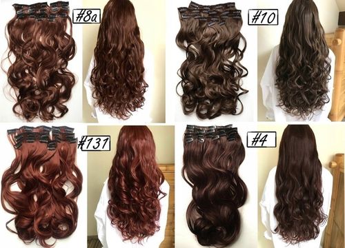 DOCZEPIANE WŁOSY ZESTAW Clip in Fale 7 PASM 160g na Arena.pl