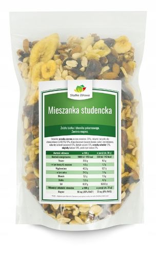 MIESZANKA STUDENCKA owoce bakalie PRZEKĄSKA 1kg na Arena.pl