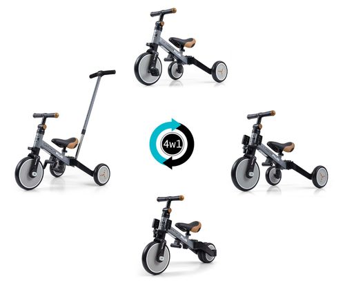 MILLY MALLY Rowerek 4w1 OPTIMUS Plus grey na Arena.pl