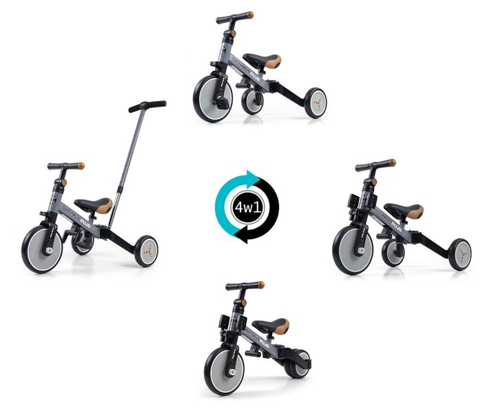 MILLY MALLY Rowerek 4w1 OPTIMUS Plus grey zdjęcie 7