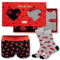Zestaw prezent na WALENTYNKI SOXO bokserki L kolorowe skarpetki roz. 40-45