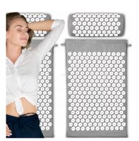 MATA DO AKUPRESURY MASAŻU RELAKSU Z KOLCAMI AKUPRESURA +PODUSZKA 65X41CM