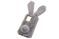 Etui z futerkiem króliczek do Samsung Galaxy M53 5G szary