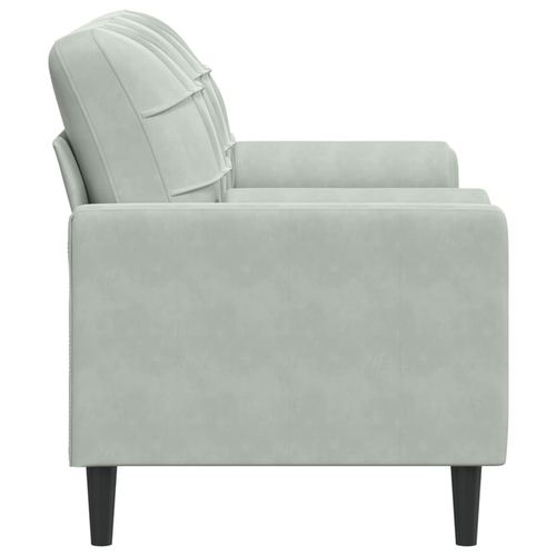 2-osobowa sofa z poduszkami, jasnoszara, 140 cm, aksamit na Arena.pl