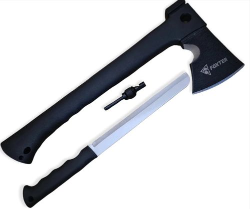 Toporek tomahawk z osłoną ostrza, nóż, krzesiwo, młot - 7w1 survivalowy na Arena.pl