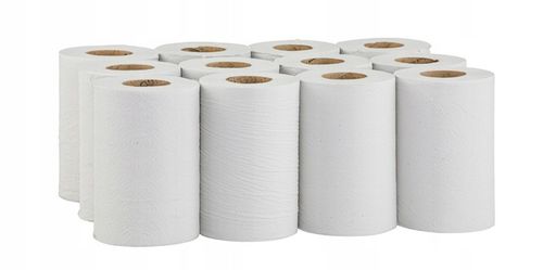 RĘCZNIK PAPIEROWY BIAŁY CELULOZA 12 sztuk x 50m Gruby Wydajny na Arena.pl