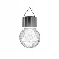 2 x 10szt Ambientowa lampa solarna LED ogrodowa 6500K wisząca kula barwa bi